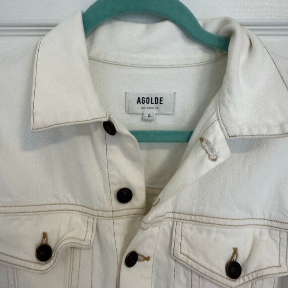 AGOLDE Reyna Denim Jumpsuit – Porcelain - Picture 5 of 6